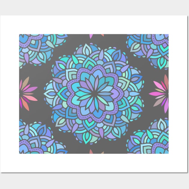 Colorful mandala design Wall Art by Pattern Lab 